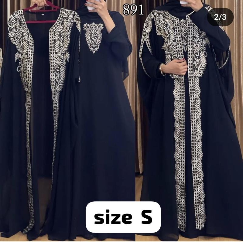 Abaya TEBUS MURAH mulai dari HARGA 100 sampai 150 Ribuan Aja Gamis Wanita Muslim Dress Maxi Arab Hitam 1