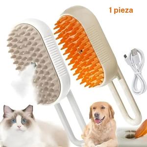 2026-2 tipos de peines/ Cepillo de vapor para mascotas 3 en 1! Ajustable para gatos y perros. Emite niebla vaporosa y elimina el pelo volador. Acero - diseño de pasador de dientes para desenredar y eliminar pelo suelto.