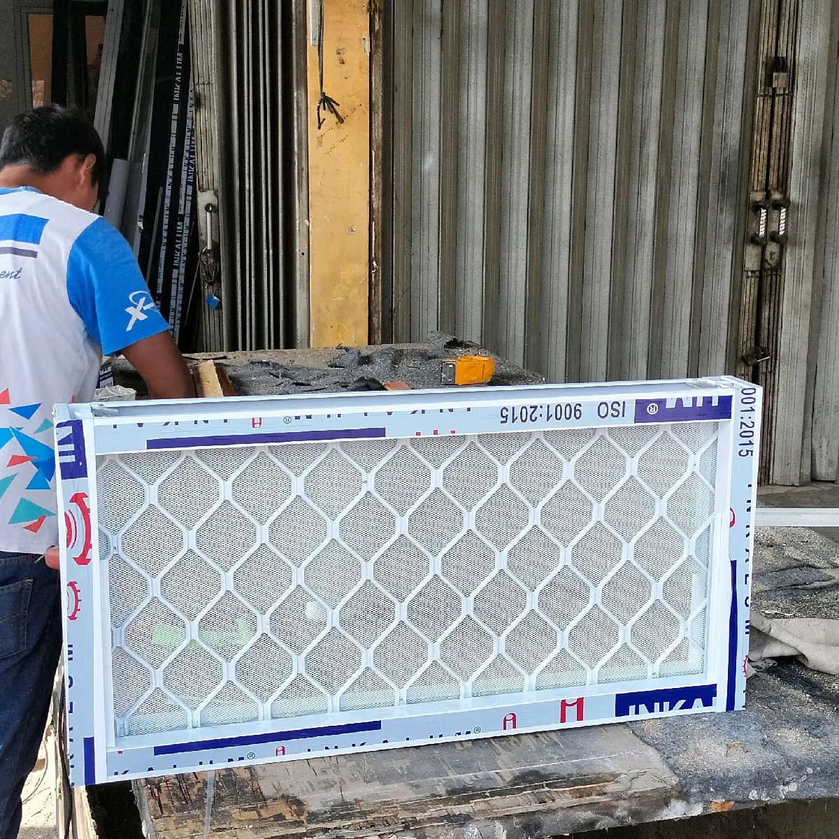 BOVEN TANPA KACA T40 X L80 VENTILASI ALUMINIUM KAWAT NYAMUK ANTI KARAT EXPANDA