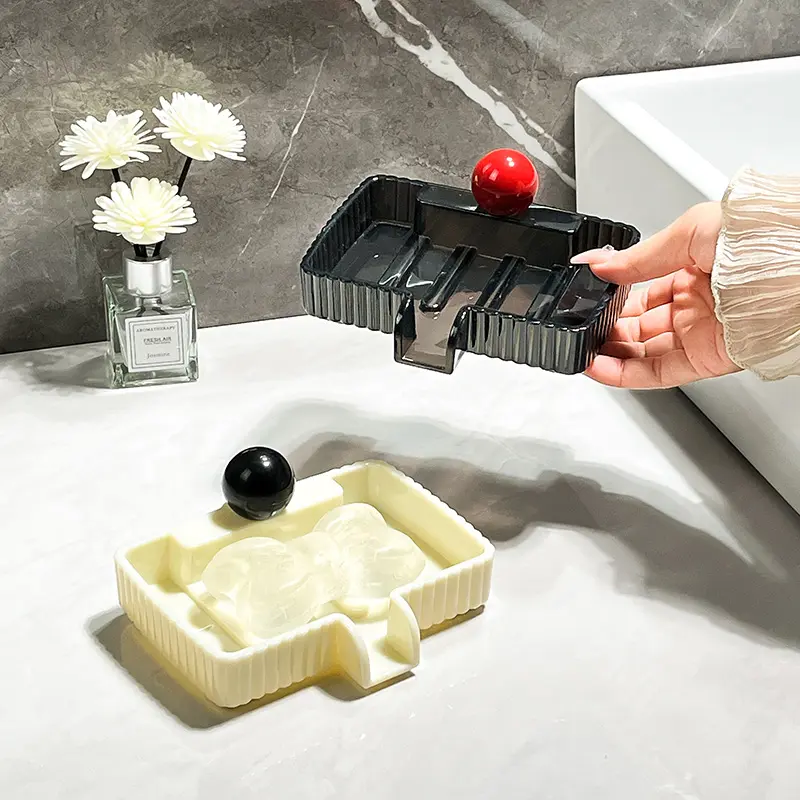 Nordic Style Plastic Soap Box and Rack for Bathroom Use Toilet Supplies