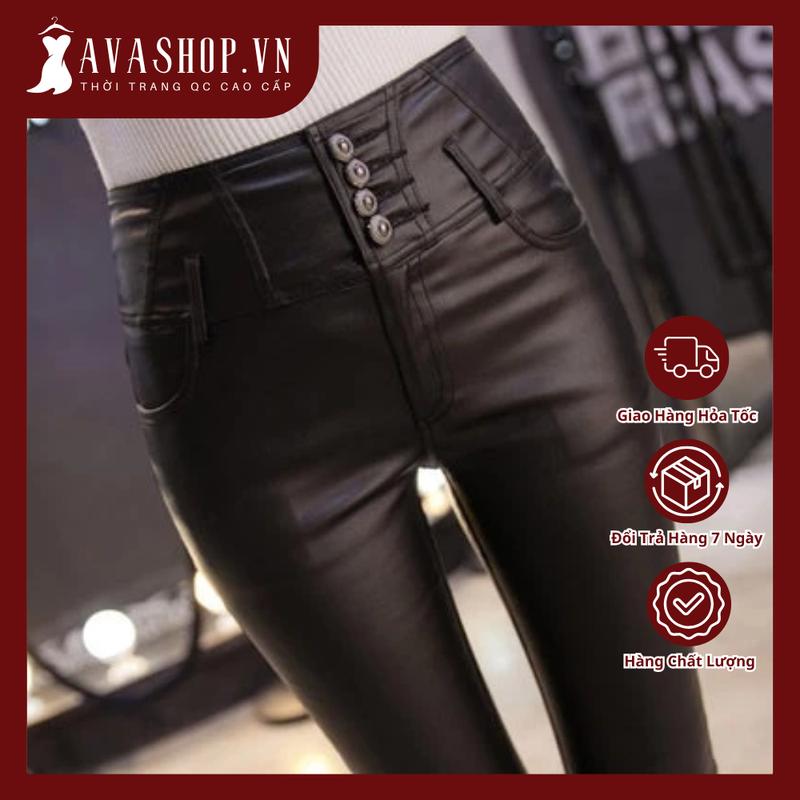 Quần Da Nữ Cạp Cao Tôn Dáng KD24 - Hàng Quảng Châu Cao Cấp Pants Jean