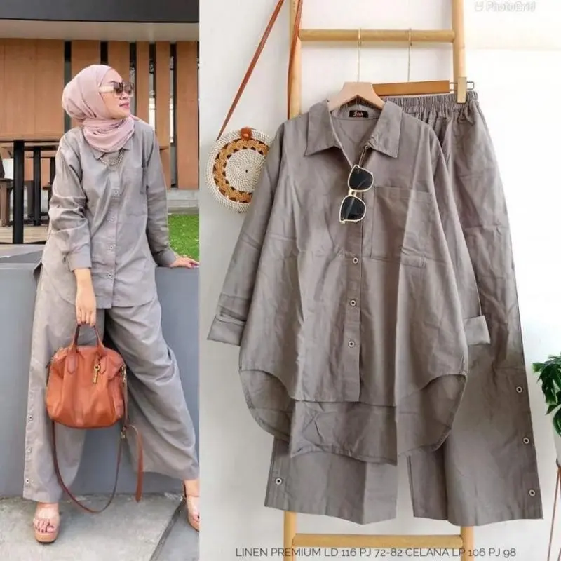 One Set Celana. Setelan Celana. Pakaian Wanita. Fashion Muslim. Kyara One Set