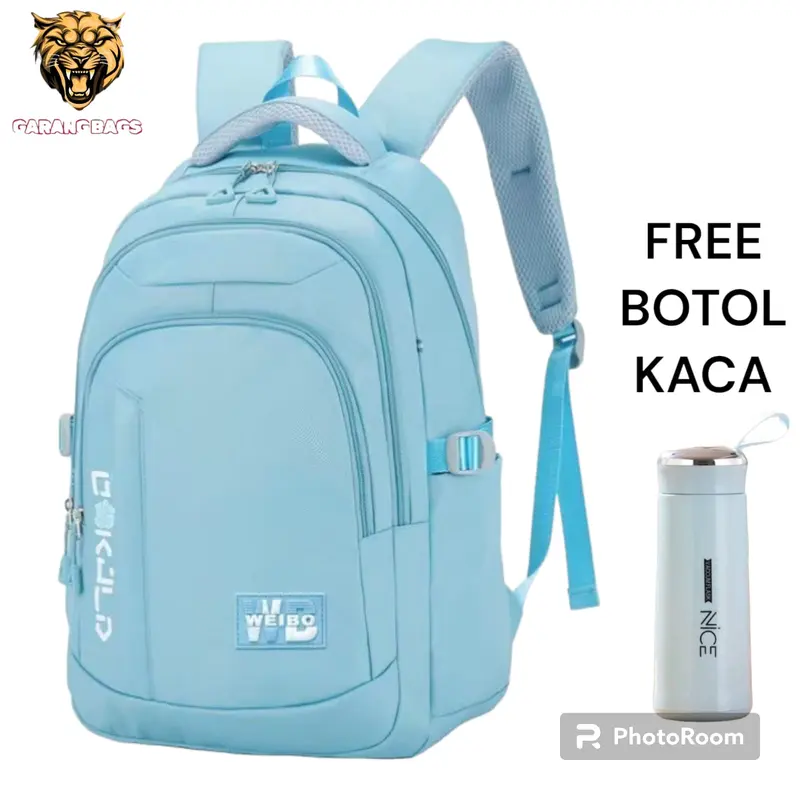 Tas Ransel Sekolah Polos/ Tas Sekolah Viral/ Tas Sekolah Korean Style/ Tas Sekolah Anak Laki Laki Dan Perempuam/ Tas Sekolah Anak SD, SMP, SMA/ Tas Anak Cowok Cewek/ Tas Ransel Laptop/ Tas Laptop Sekolah Fashion 1