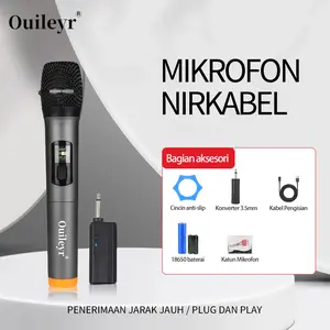 Variasi Pengisian Tipe Charging Mic Karaoke Wireless Mikrofon，mikrofon genggam penyebaranUHF Pasang dan mainkan