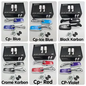 Spion Kotak Circuit Vietnam Full CNC Model Kotak Karbon Gagang Chrome Dan Hitam Kaca Cembung PNP Motor Honda Dan Yamaha Universal Motorcycle