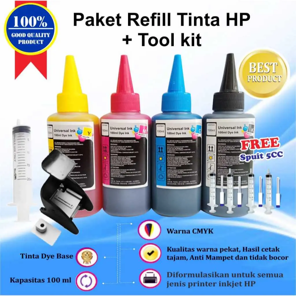 Paket Refill Tinta Printer HP 2135 2335 2336 2337 2775 2776 1515 1510