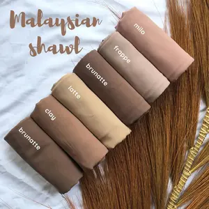 PASHMINA CERUTY BABYDOLL PREMIUM TANPA TALI // MALAYSIAN SCARF UK 180cm x 75 cm