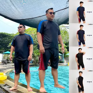 [M-7XL] Setelan Baju Renang Pria JUMBO/ Setelan Baju Celana Renang Cowok/ Baju Diving Renang Laki-Laki/ Setelan Baju Renang Premium by Edorasport Dewasa Kolor Sport Swimwear