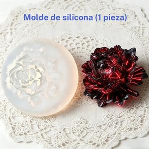 Molde de silicona DIY para velas florales, apto para hacer velas y aromaterapia; resistente a altas temperaturas, forma constante, fácil desmoldeo, textura clara; ideal como regalo para cumpleaños y festividades; molde creativo con aroma floral.