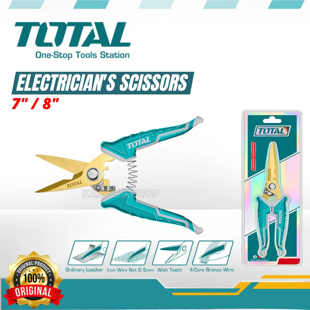 TOTAL THT117871 (7") / THT118871 (8") Electrician’s Scissors