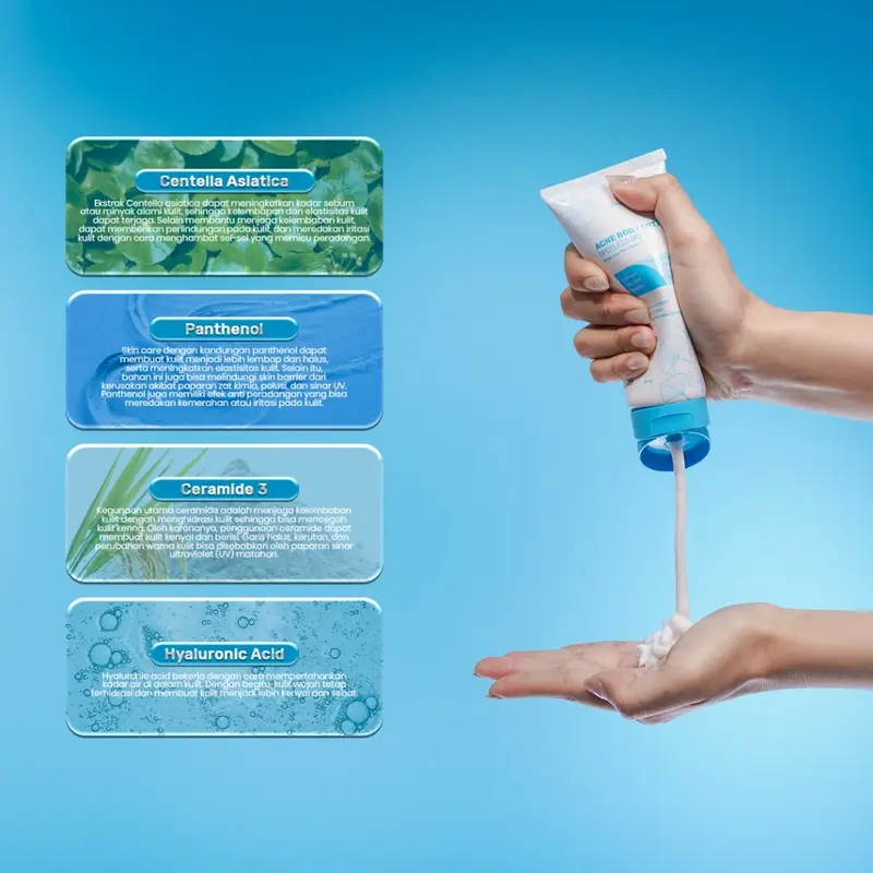 Acne Body Lotion Spotless Skin 1PCS - Mengatasi Jerawat Badan, Kulit Kusam, dan Melembabkan Kulit | Berjerawat Mencerahkan Perawatan Tubuh Mengencangkan Niacinamide Ceramide Kering Hyaluronic 2