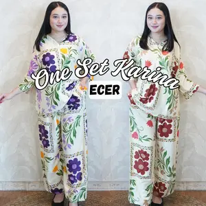 NEW LAUNCH ONE SET KARINA LENGAN 7/8 ECER BUSUI FRIENDLY RAYON WANITA