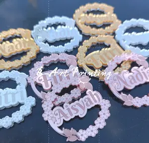 BEST SELLER!!! PIN BROSS BUNGA FULL GRAFIR GOLD SILVER DAN ROSE GOLD PREMIUM COSTUM NAMA BROSS NAMA AKRILIK RING GRAFIR BUNGA / BROSS HIJAB