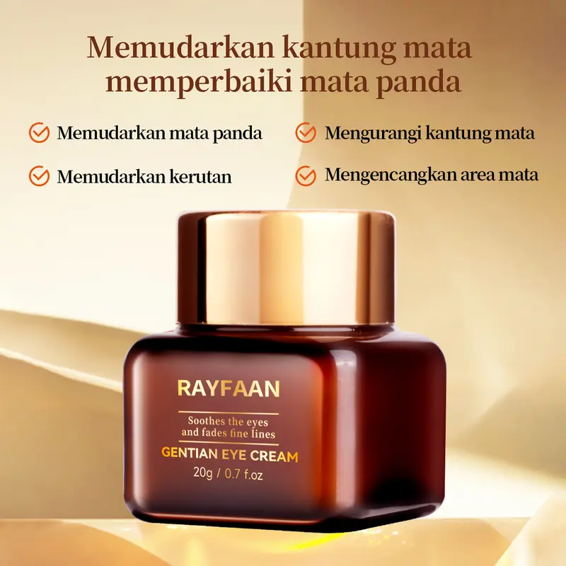 Gentian Eye Cream Eyelift Anti Aging Anti Wrinkle Eyebags Remover Dark Circles Lifting Lighten Reduces Puffiness 20g krim mata, penghilang kantung mata, anti kerut, lingkaran hitam, perawatan mata anti penuaan, pelembab. Mengencangkan Alpukat Mencerahkan 1