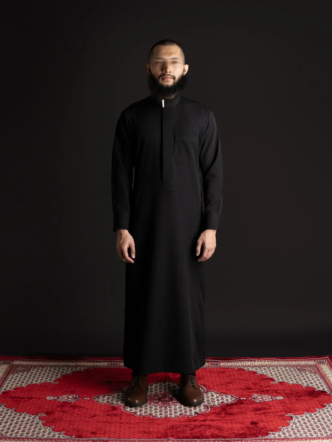 Local Project | Jubah Pria Dewasa Gamis Lengan Panjang | Fahd Dramatic Black