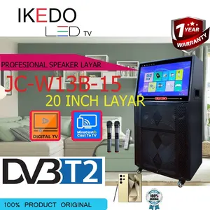 TERLARIS IKEDO SPEAKER LAYAR PORTABLE JC-W13B-15 20 INCH LED TV DIGITAL Video Karaoke Player GARANSI