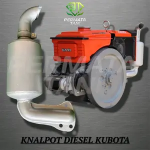 KNALPOT DIESEL KUBOTA TYPE RD 65 75 85 95 105 110 BAHAN PLAT BESI TEBAL 1,5MM LAS RAPI SUARA MIRIP ORI CAT POWDER COATING SILVER KUALITAS TERJAMIN Engine Mesin Gas Motorcycle