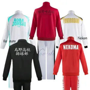 jaket anime tracktop cosplay Haikyuu karasuno team nekoma inarizaki fukurodani msby datekou shiratorizawa tracksuit Keren