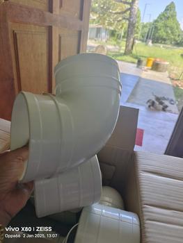 Product Review of 4" / 110mm UPVC Fittings Socket Elbow Tee Penyambung Pipe Putih 4 Inches from N**6 0
