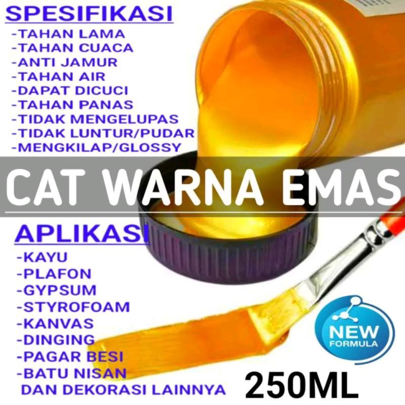 Cat Emas Acrylic 50ml Tahan Lama untuk Interior dan Eksterior - Paint PVC Kertas 4