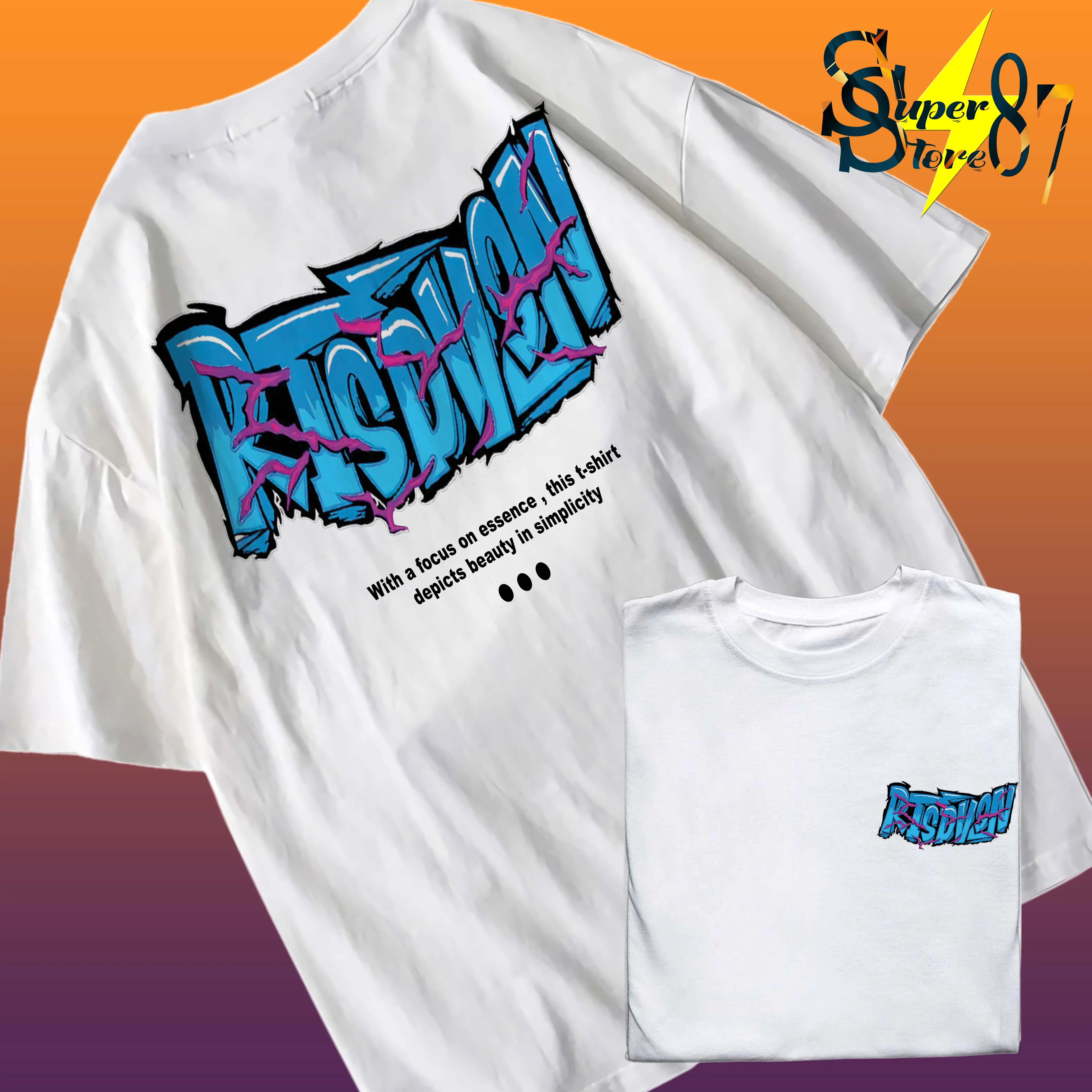 -SHIRT RTSDVSN 182 | LENGAN PENDEK MOTIF MELT | kaos kasual,kaos racing,street style,kaos cb,kaos gl,kaos oversize | SS122 |