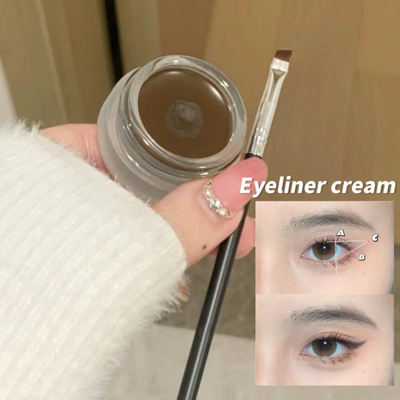 Kem Kẻ Mắt Không Thấm Nước NOVO Màu Đen Và Nâu Mỹ Phẩm Làm Đẹp Trang Điểm Lâu Trôi Gel Kẻ Mắt Dụng Cụ Trang Điểm Thích Hợp Cho Phấn Mắt Kèm Cọ NO.5835
