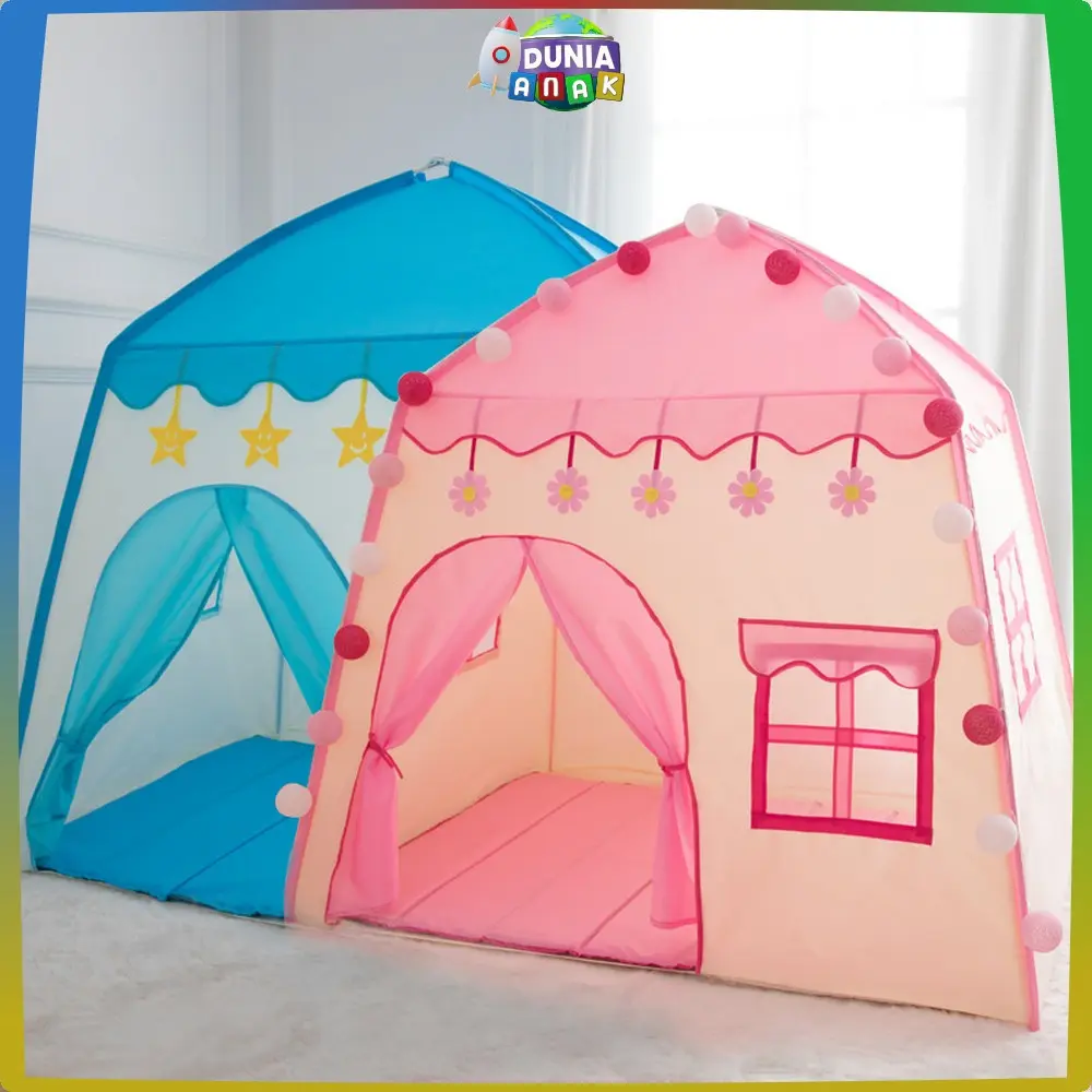 Mainan Tenda Anak Model Rumah Dengan Jendela / Tenda Camping Anak Mainan Rumah Rumahan Outdoor Indoor Kids DUNIA ANAK M128