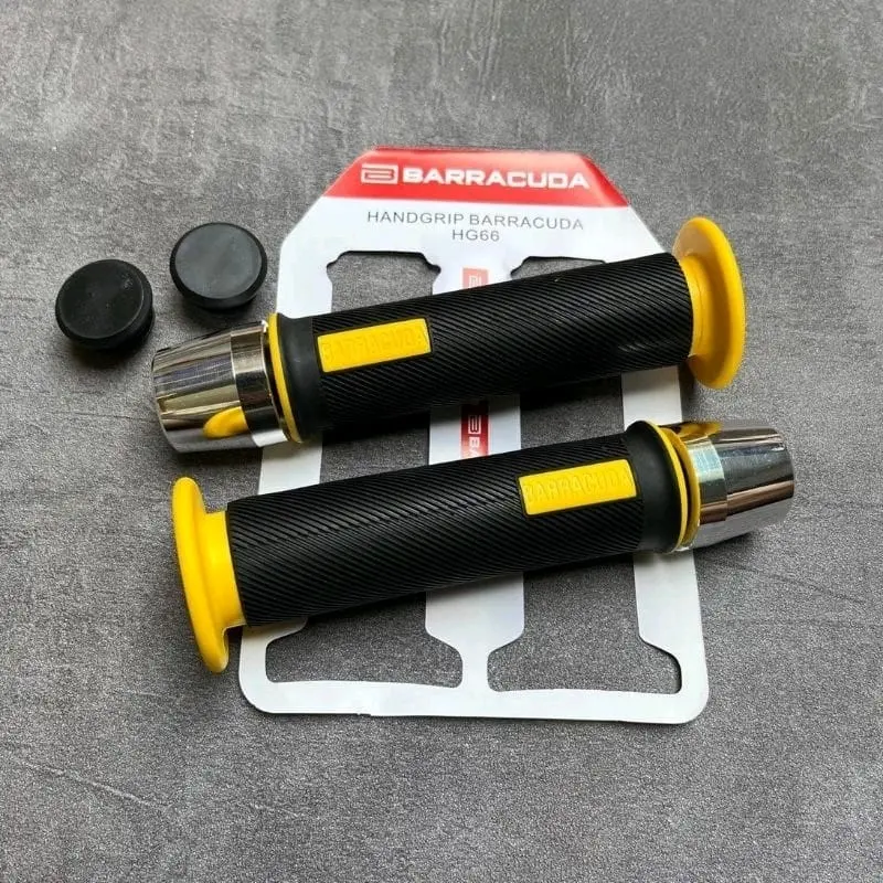 handgrip baracuda HG66 plus jalu chrome / grip baracuda HG66 universal plus jalu chrome / handfat  / sarung gas semua motor harga sepasang 4