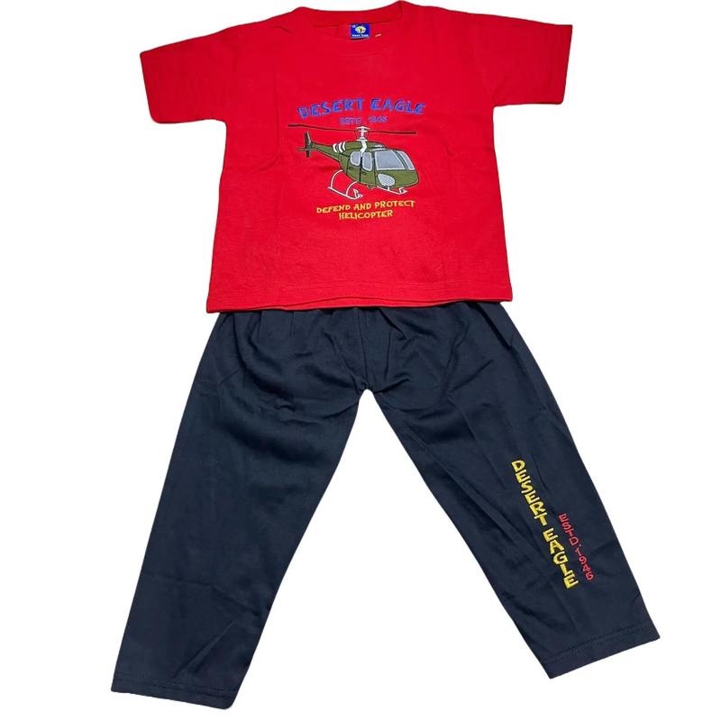 1 SET | Setelan anak Laki-laki Lengan Pendek Celana Panjang Motif Random - CP 3