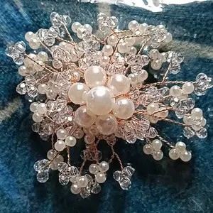Bros Mutiara Handmade Elegan dengan Mutiara Pearl - Aksesoris