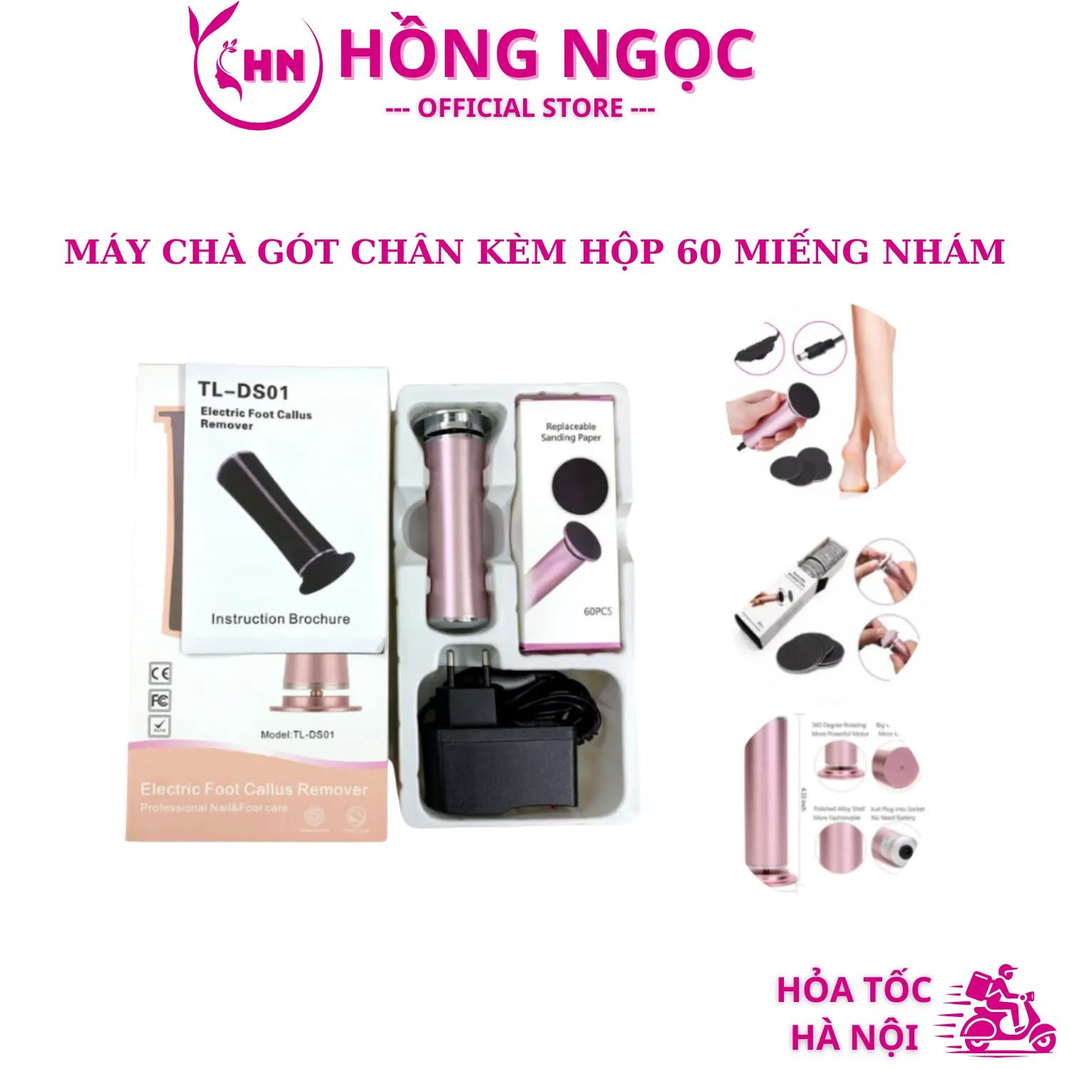 Máy Chà Gót Chân Tẩy Tế Bào Chết Dưới Gót Chân Bảo hành 12 tháng