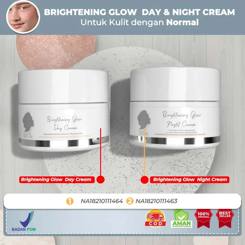 Cream Wajah untuk kulit Kering dan Normal varian Brightening Glow | Cream wajah IBTSKIN