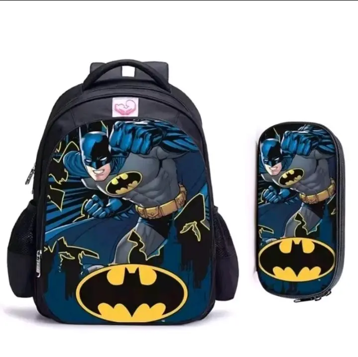 COD/ Paket Hemat 3in1 Tas Ransel Troli Anak Laki-laki/Ransel Troly Superhero Free Jam Tangan Dan Sandal spon 7