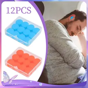 Silicone Ear Plug Earplug Silikon Pelindung Pelindung Telinga Bayi Isi 12 Penutup Telinga Anak Anti Bising