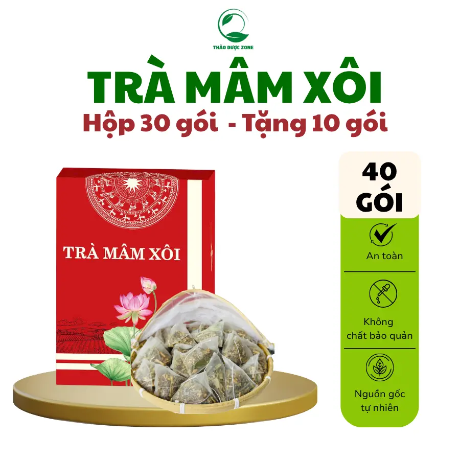 [Hộp 30 gói tặng 10 gói] Trà Mâm Xôi Chính hãng Thảo Dược Zone tốt cho chị em phụ nữ. 1 Gói pha 1.5-2 lít nước, HSD 6 tháng Trà Ngon Đón Tết, Trà uống tết