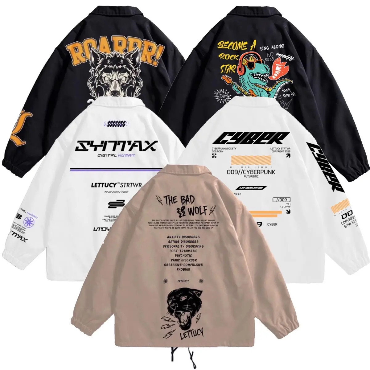 JIZU PROJECT - Jaket Coach Windbreaker / Jaket Distro Pria Dan Wanita / Jaket Bahan Taslan  Nyaman  / Size M L XL Unisex