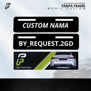[CUSTOM NAMA] frameplat mobil dudukan akrilik