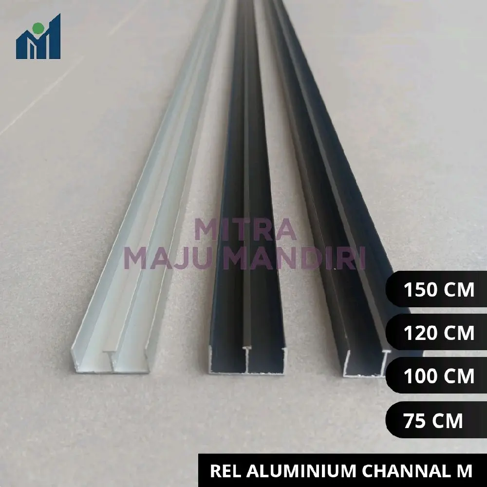 Rel Aluminium M 2 Jalur Rell Pintu meja Dapur Etalase