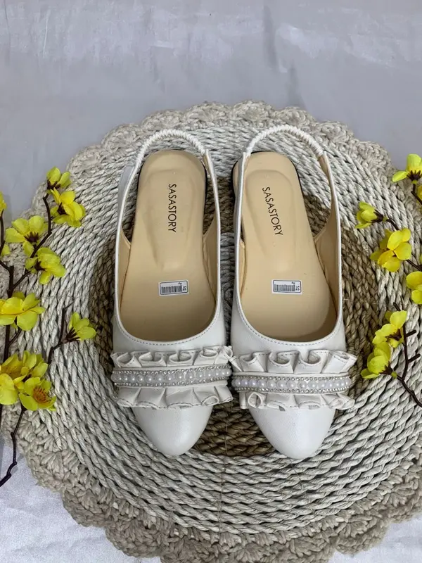 M✉U1 SEPATU SENDAL MUTIARA FLATSHOES COUPLE IBU DAN ANAK PEREMPUAN 3-6 TH N✉FR 4