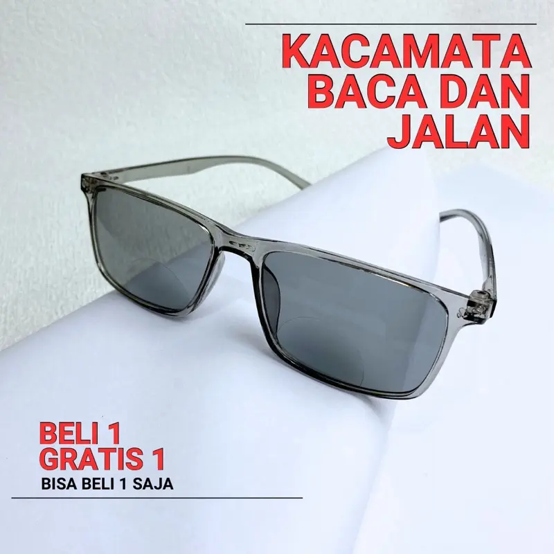 Kacamata baca dan Jalan (3011) dobel fokus stylis elegan kekinian lensa redup antisilau antiradiasi uv