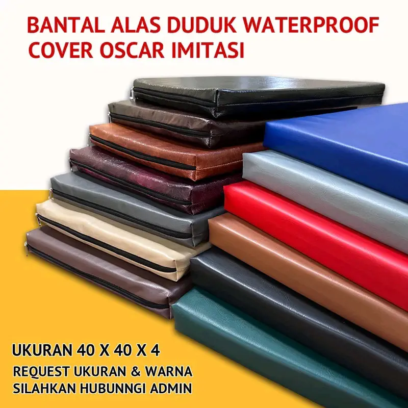 Bantal Duduk Sintetis Waterproof Sofa Outdoor dengan Resleting - Pilihan 5 Warna - Kursi, Kayu