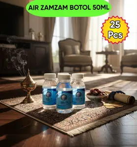 Air zam zam 50ml Asli 1Pack (25Pcs) original 100% Air zam zam botol kecil