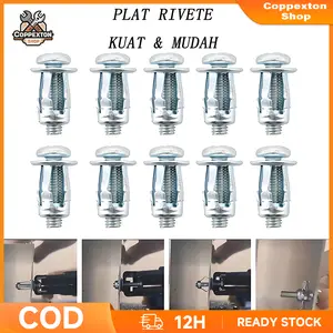 Coppexton Shop 10 PCS Jack Nut M5 M6 Rivet Plat Sekrup Baut Drat Carbon Steel Kuat Awet Mudah Dipasang untuk Dinding Kosong Plat Logam Tipis