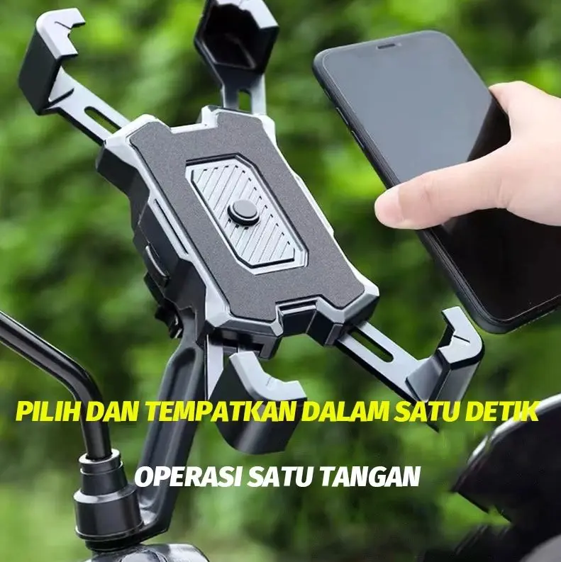 Dudukan HP Stang Motor Handlebar Holder Adjustable Rotation