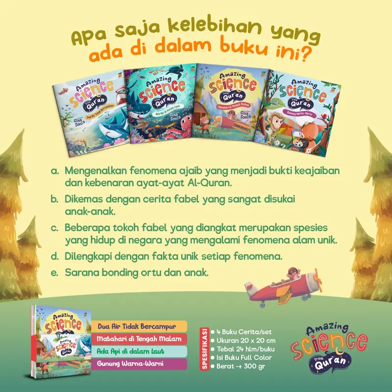 Buku Cerita Hewan Bergambar Serial Amazing Science Sains From Qur'an Keajaiban Laut dalam quran anak usia  4 tahun PAUD TK  Ziyadbooks Official 2