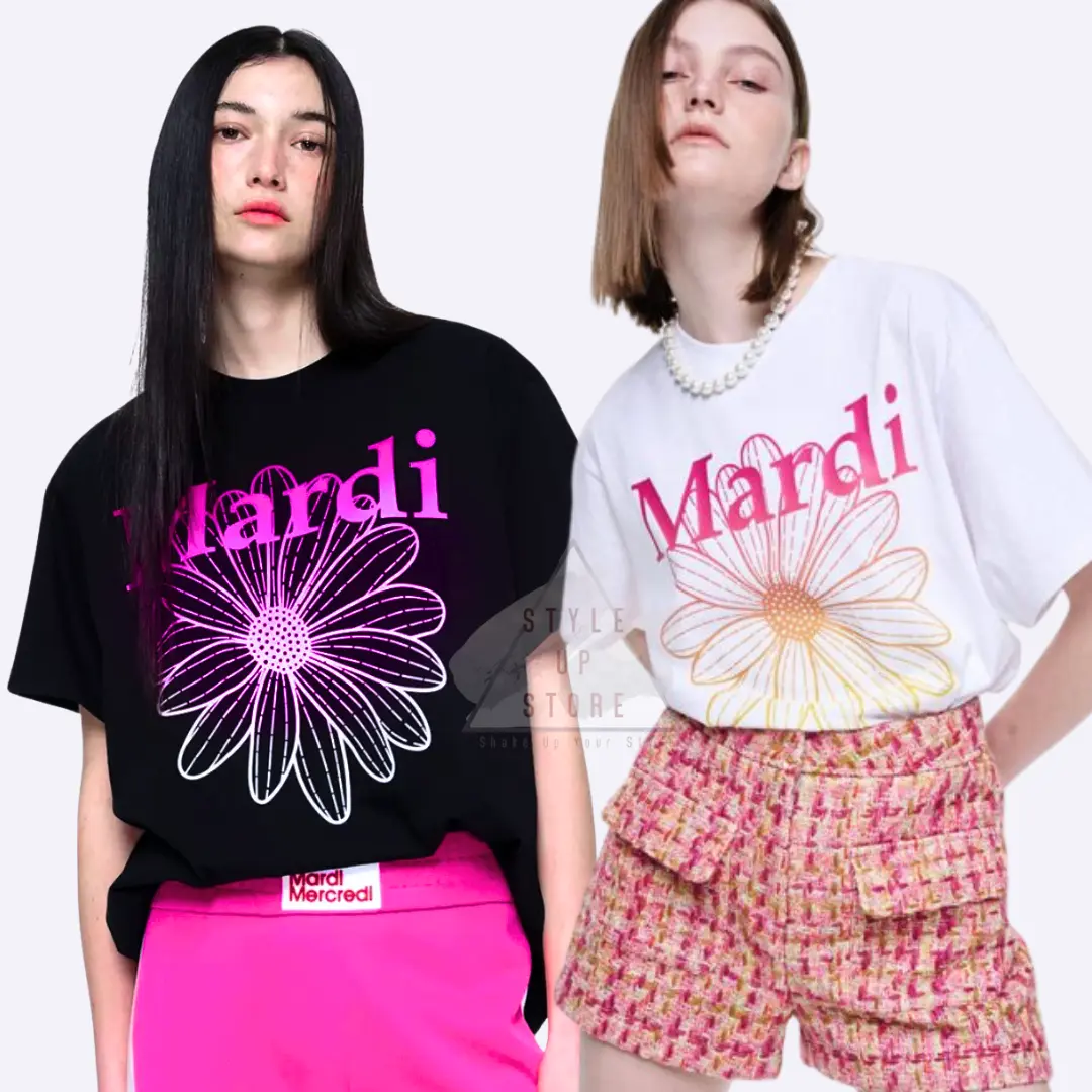 Kaos Wanita Oversize MARDI MERCREDI  FLOWER GRADATION