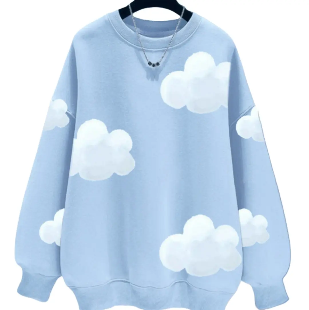 Sweater Anak Remaja Perempuan BLUE cloud- Fashion Pakaian