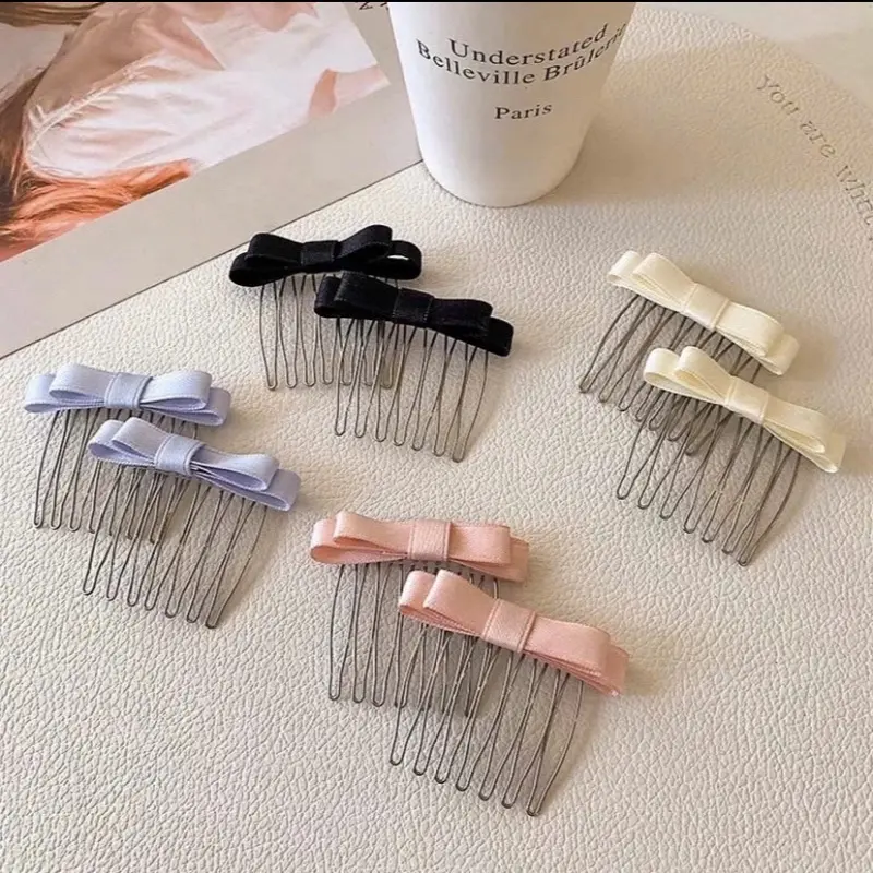 K88-Xược nơ cài 2 bên tiểu thư nhiều màu xinh yêu - Phụ kiện tóc
