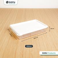 Gambar SORU - Kontainer Makanan Kulkas Kedap Udara Penyimpanan Serbaguna - Food Storage Organizer Container - 650 ml dari Soru Indonesia Kota Bandung 3 Tokopedia