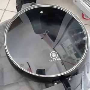 [PROMO SPESIAL BULAN INI] TEXANIA Panci Besi Non-Coating Anti Lengket Gagang Kayu Tutup Kaca Diameter 24cm Kitchenware